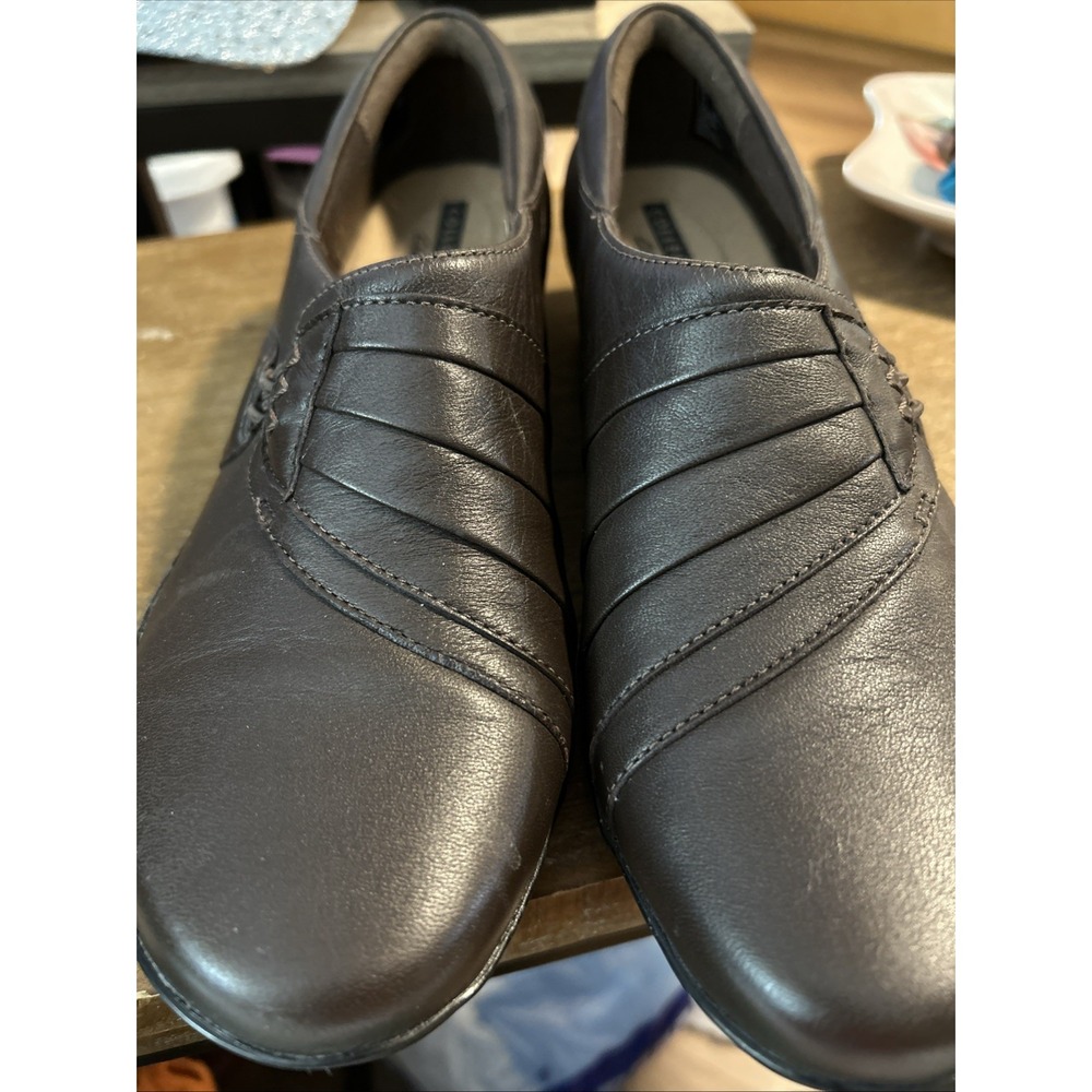 Clarks Hope Shine Women's Brown Leather Loafers Size 7 1/2M
